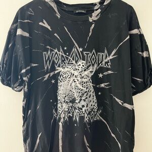 Zutter Black Tie-Dye Graphic Short Sleeve Tee